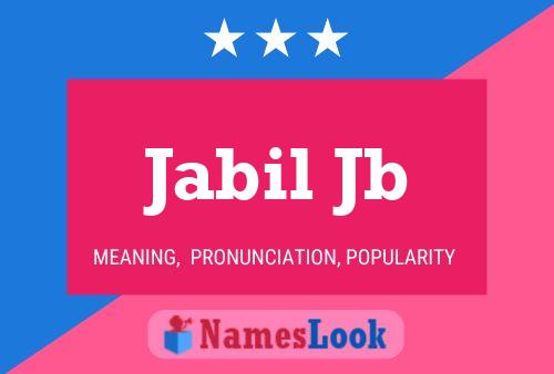 Jabil Jb Name Poster