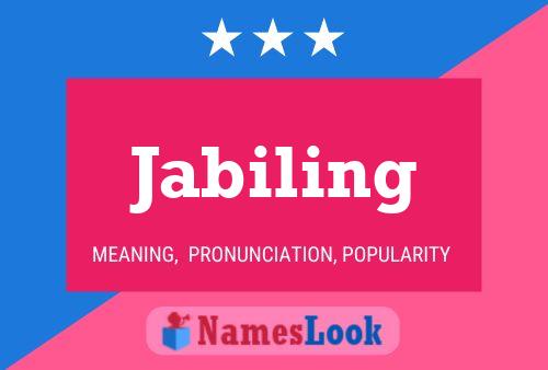 Jabiling Name Poster