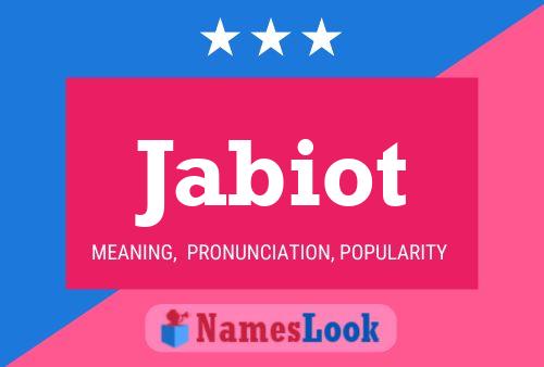 Jabiot Name Poster