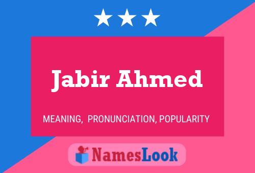 Jabir Ahmed Name Poster