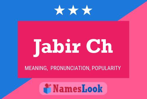 Jabir Ch Name Poster