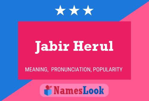 Jabir Herul Name Poster