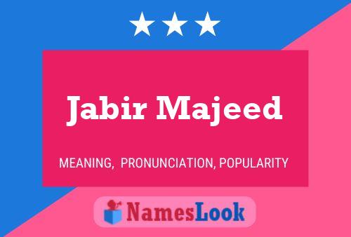 Jabir Majeed Name Poster