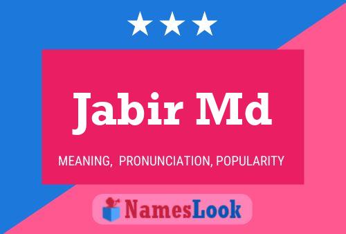 Jabir Md Name Poster