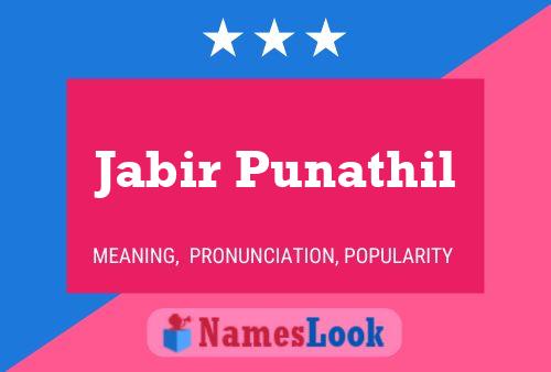 Jabir Punathil Name Poster