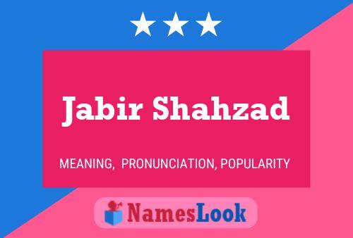 Jabir Shahzad Name Poster