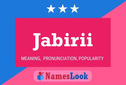 Jabirii Name Poster