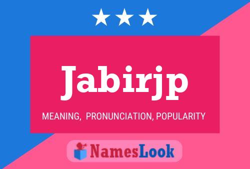 Jabirjp Name Poster