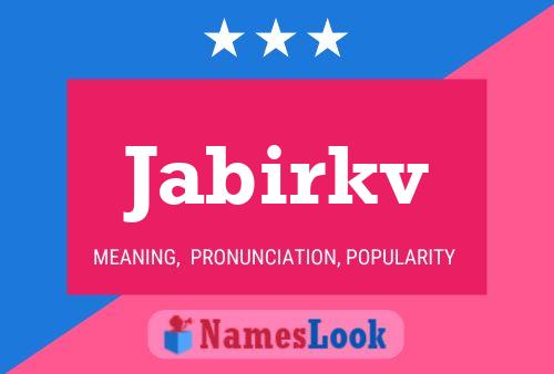 Jabirkv Name Poster