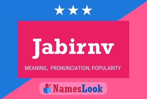 Jabirnv Name Poster