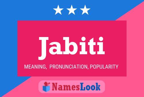 Jabiti Name Poster