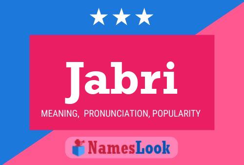 Jabri Name Poster