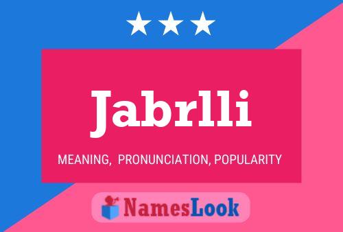 Jabrlli Name Poster