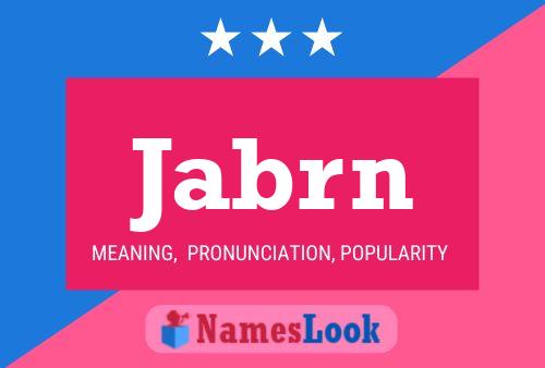 Jabrn Name Poster