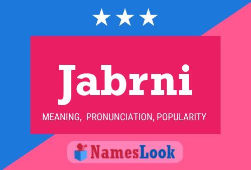 Jabrni Name Poster