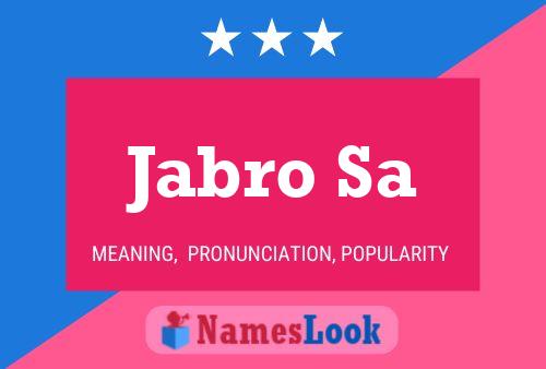 Jabro Sa Name Poster