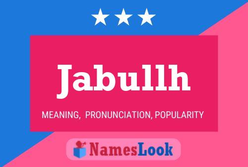 Jabullh Name Poster