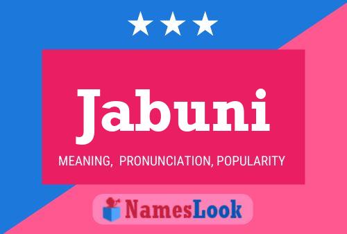 Jabuni Name Poster