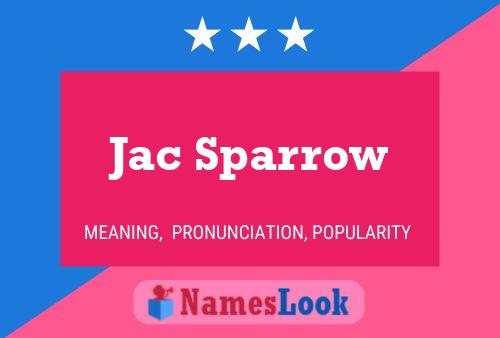 Jac Sparrow Name Poster