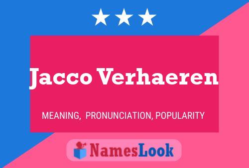 Jacco Verhaeren Name Poster