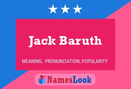 Jack Baruth Name Poster