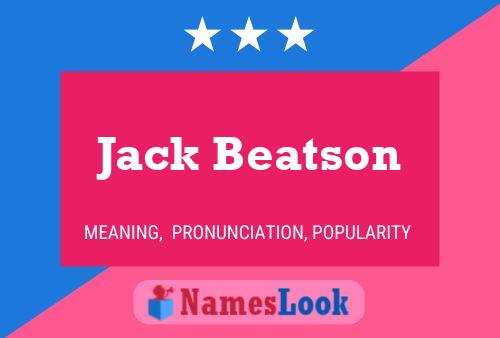 Jack Beatson Name Poster