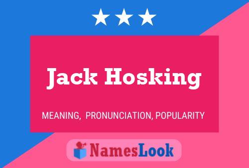 Jack Hosking Name Poster