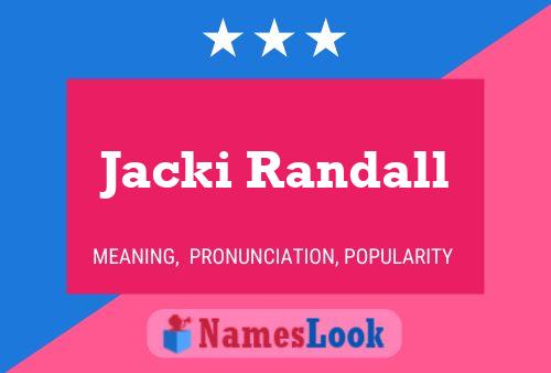 Jacki Randall Name Poster