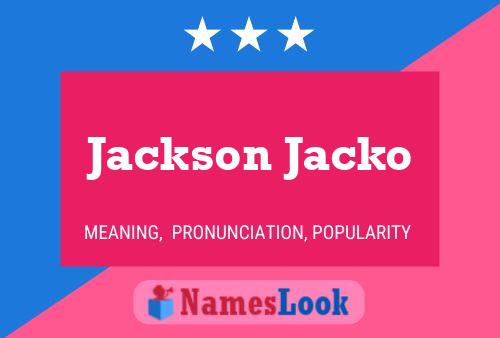 Jackson Jacko Name Poster