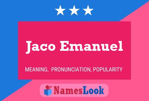 Jaco Emanuel Name Poster