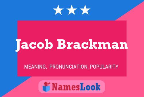 Jacob Brackman Name Poster