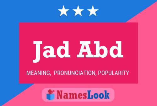 Jad Abd Name Poster