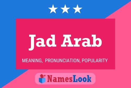 Jad Arab Name Poster