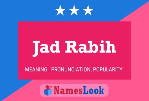 Jad Rabih Name Poster