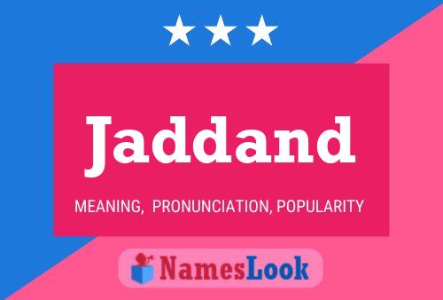 Jaddand Name Poster