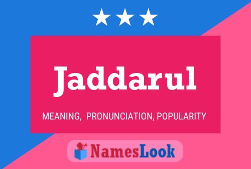 Jaddarul Name Poster