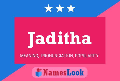 Jaditha Name Poster