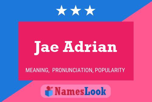 Jae Adrian Name Poster