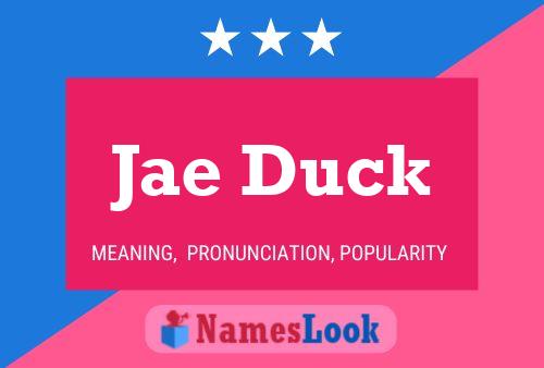 Jae Duck Name Poster