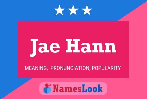 Jae Hann Name Poster