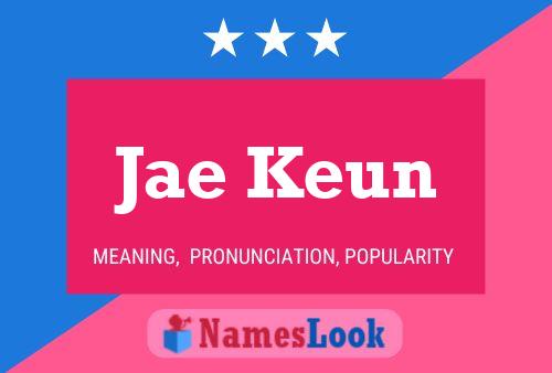 Jae Keun Name Poster