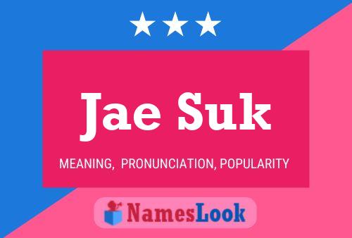 Jae Suk Name Poster