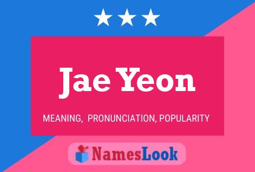 Jae Yeon Name Poster