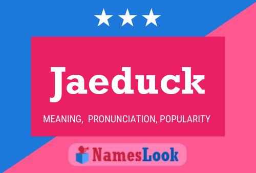 Jaeduck Name Poster