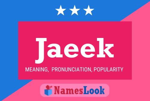 Jaeek Name Poster