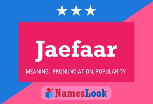 Jaefaar Name Poster