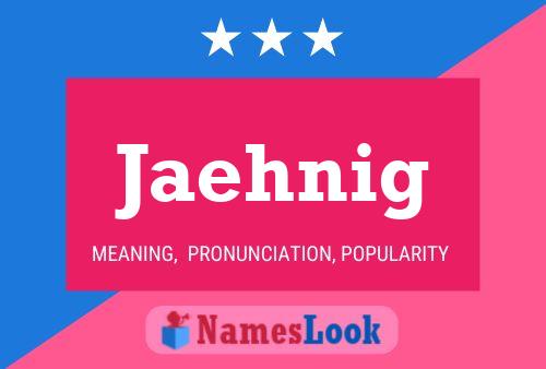 Jaehnig Name Poster