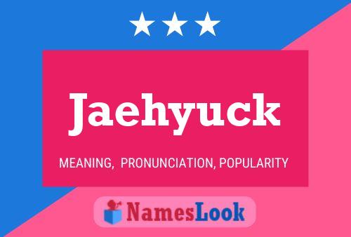 Jaehyuck Name Poster