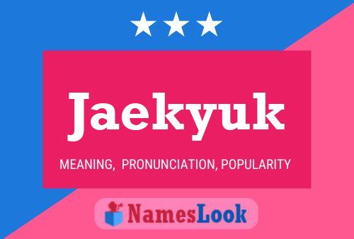 Jaekyuk Name Poster