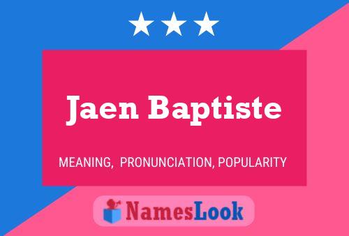 Jaen Baptiste Name Poster